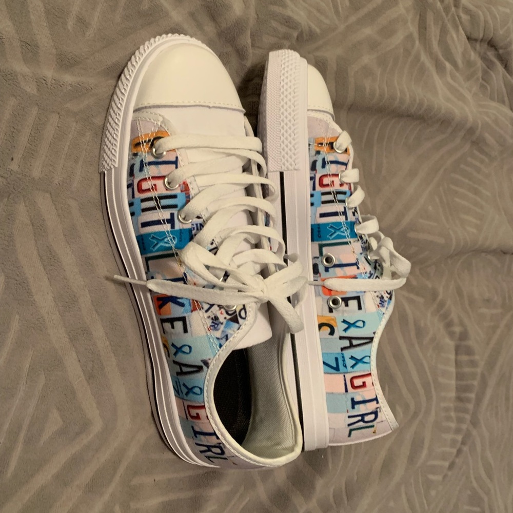 Brand New! “Fight Like A Girl” Size 9 Shoes